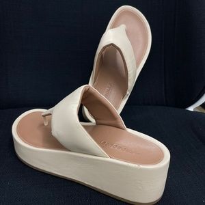 Beige Flat Form Thongs